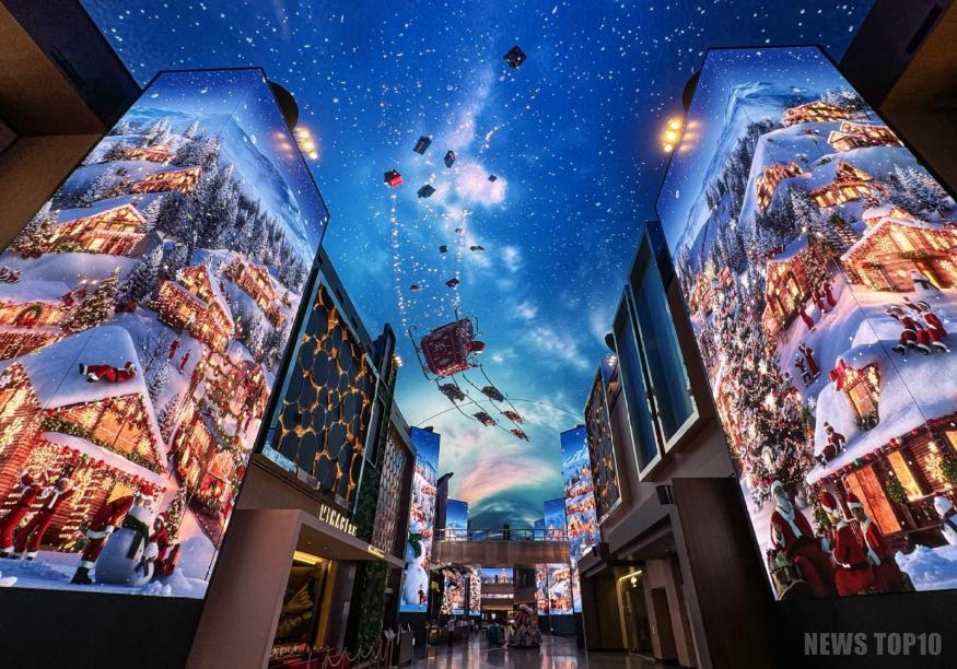 [사진 4] 연말 시즌, 인스파이어 ‘오로라’에서 선보이는 미디어 아트 콘텐츠 ‘산타 빌리지’.jpg